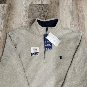 IZOD "Performance Advantage Stretch" Gray Quarter Zip Pullover - NWT